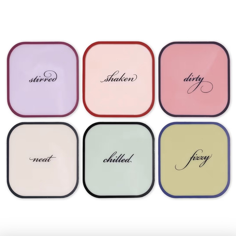 New Kate Spade Acrylic Coaster Set